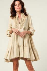 Mes Demoiselles |  Dress with ruffles and detailed neckline Noma | natural  | Picture 5