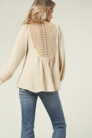 Mes Demoiselles |  Top with neck details Nidia | natural   | Picture 7