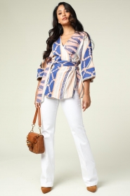 Liu Jo :  Flared jeans with braided detail Jenny | white - img3