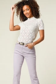 Twinset :  Top with crochet details Lupetto | natural - img4