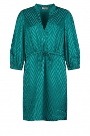 Twinset |  Dress with herringbone print Iva | green  | Picture 1