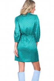 Twinset |  Dress with herringbone print Iva | green  | Picture 7
