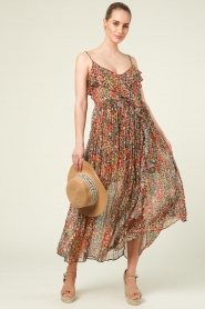 Twinset |  Semi-transparant maxi dress Bianca | multi  | Picture 2