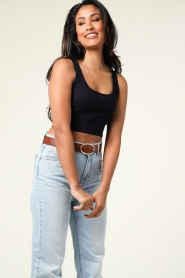 Berenice :  Top with openwork details Ama | blue - img2