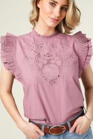 Berenice |  Broderie top Tess | purple  | Picture 9