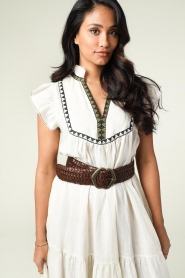 ba&sh :  Leather belt Boecia | brown - img2