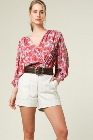 ba&sh :  Leather belt Boecia | brown - img4