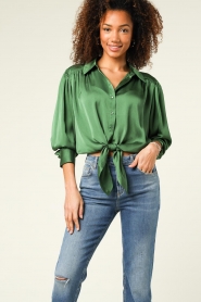 ba&sh |  Satin blouse Feria | green   | Picture 2