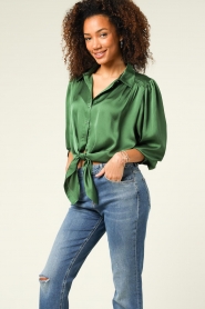 ba&sh |  Satin blouse Feria | green   | Picture 7
