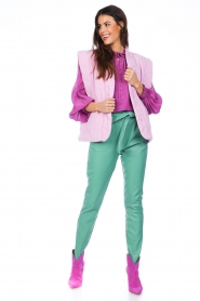 Ibana |  Leather pants Peike | groen  | Picture 2