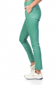 Ibana |  Stretch leather pants Colette | green  | Picture 5