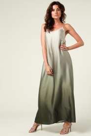 Liu Jo |  Ombre maxi dress Camelia | green  | Picture 6
