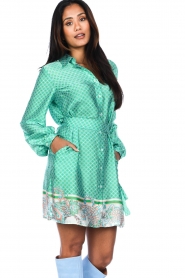 Liu Jo |  Printed dress Lucia | green  | Picture 4