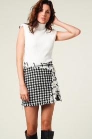 Liu Jo :  Boucle mini skirt Sarafina | black and white - img4