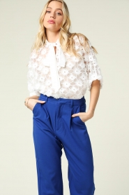 Silvian Heach |  Floral embroidered top Girlus | white  | Picture 6