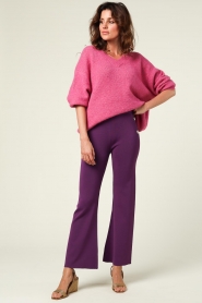 Silvian Heach |  Flared stretch pants Fearow | purple  | Picture 2