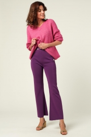 Silvian Heach |  Flared stretch pants Fearow | purple  | Picture 3