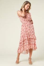 Silvian Heach |  Dress with floral print Chloé | peach  | Picture 4