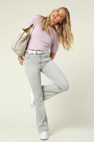 Lois Jeans | High waist flared jeans Raval L32 | grijs  | Afbeelding 3