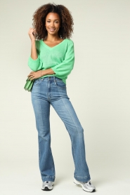 Lois Jeans |  High waist flared jeans Riley L32 | blue  | Picture 3