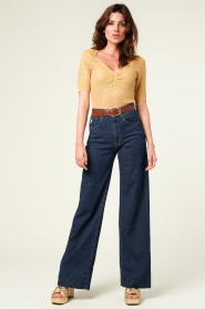 Lois Jeans |  High waist straight leg jeans Rosa L34 | blue  | Picture 2