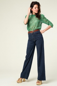 Lois Jeans |  High waist straight leg jeans Rosa L34 | blue  | Picture 3