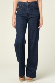 Lois Jeans |  High waist straight leg jeans Rosa L34 | blue  | Picture 5