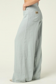 Lois Jeans |  Linen wide leg pants Marlene | green  | Picture 5