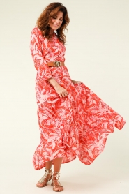 Lollys Laundry |  Maxi dress with lurex Nee | pink  | Picture 3