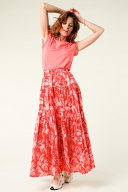 Lollys Laundry |  Printed maxi skirt Sunset | pink  | Picture 6