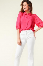 Lollys Laundry |  Top with puff sleeves Tunis | pink  | Picture 2