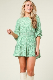 Lollys Laundry |  Smocked waist dress Parina | green  | Picture 6