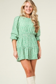Lollys Laundry |  Smocked waist dress Parina | green  | Picture 4