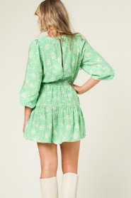Lollys Laundry |  Dress with smocked waist Parina | green  | Picture 8