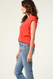 CC Heart |  T-shirt with v-neck Vera | red  | Picture 5