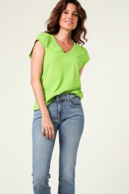 CC Heart | T-shirt with v-neck Vera | green  | Picture 2