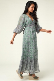 Antik Batik |  Maxi dress Loah | green  | Picture 7