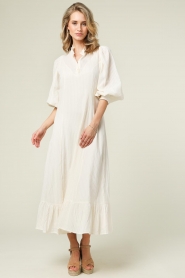 Antik Batik |  Crêpe maxi dress Yvonne | natural  | Picture 6