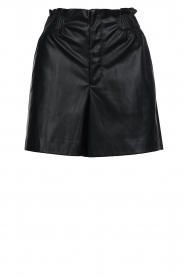 Knit-ted |  Faux leather shorts Alois | Black  