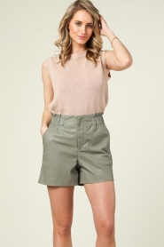 Knit-ted |  Faux leather shorts Alois | Green   | Picture 6