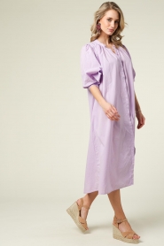 Knit-ted |  Poplin maxi dress Suse | Purple   | Picture 7
