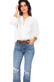 Knit-ted |  Embroidery blouse Hilma | White  | Picture 4
