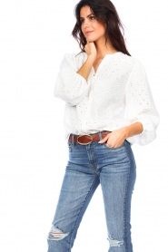 Knit-ted |  Embroidery blouse Hilma | White  | Picture 5