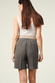 Knit-ted |  Linen shorts Karmen | gray  | Picture 9