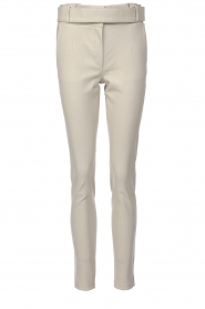 STUDIO AR |  Lamb leather stretch pants Mazzy | natural  | Picture 1
