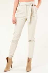 STUDIO AR |  Lamb leather stretch pants Mazzy | natural  | Picture 4