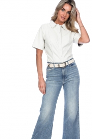 STUDIO AR :  Leather blouse Circe | natural - img5