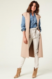 STUDIO AR | Woolen longline waistcoat Farrah | camel  | Picture 3
