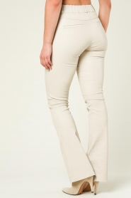 STUDIO AR |  Stretch leather flared pants Jaela | natural  | Picture 6