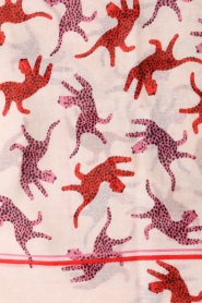 Moment Amsterdam |  Scarf with print Leopard | pink  | Picture 6